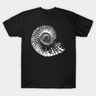 Ammonite illustration face mask - Palaeontologist fossil face mask T-Shirt